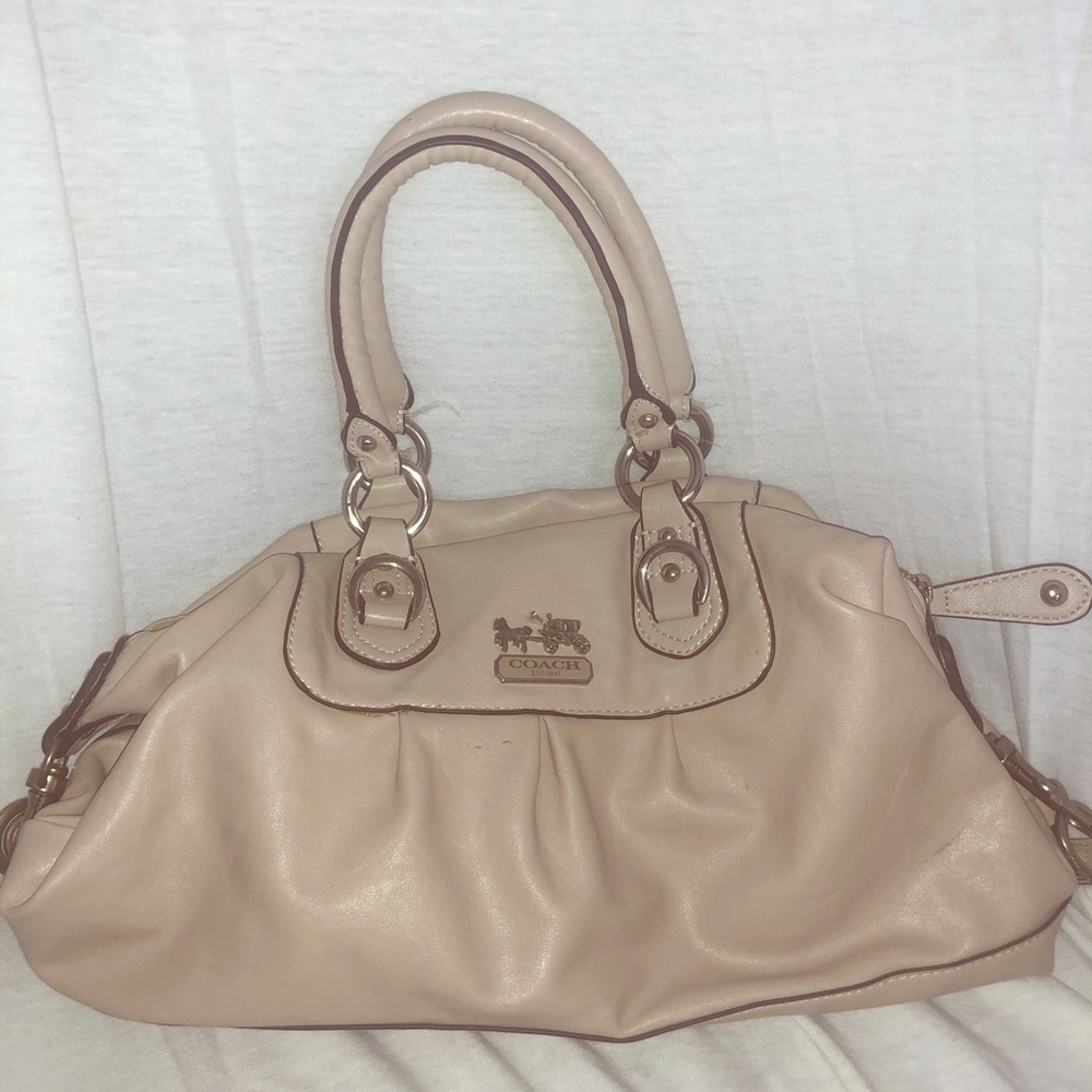 Leather Beige lookalike Coach purse